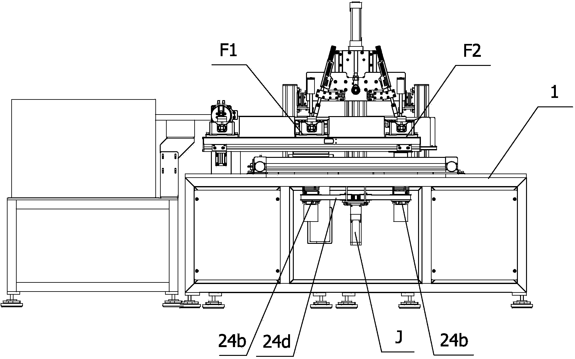 Flange type sleeve welding station