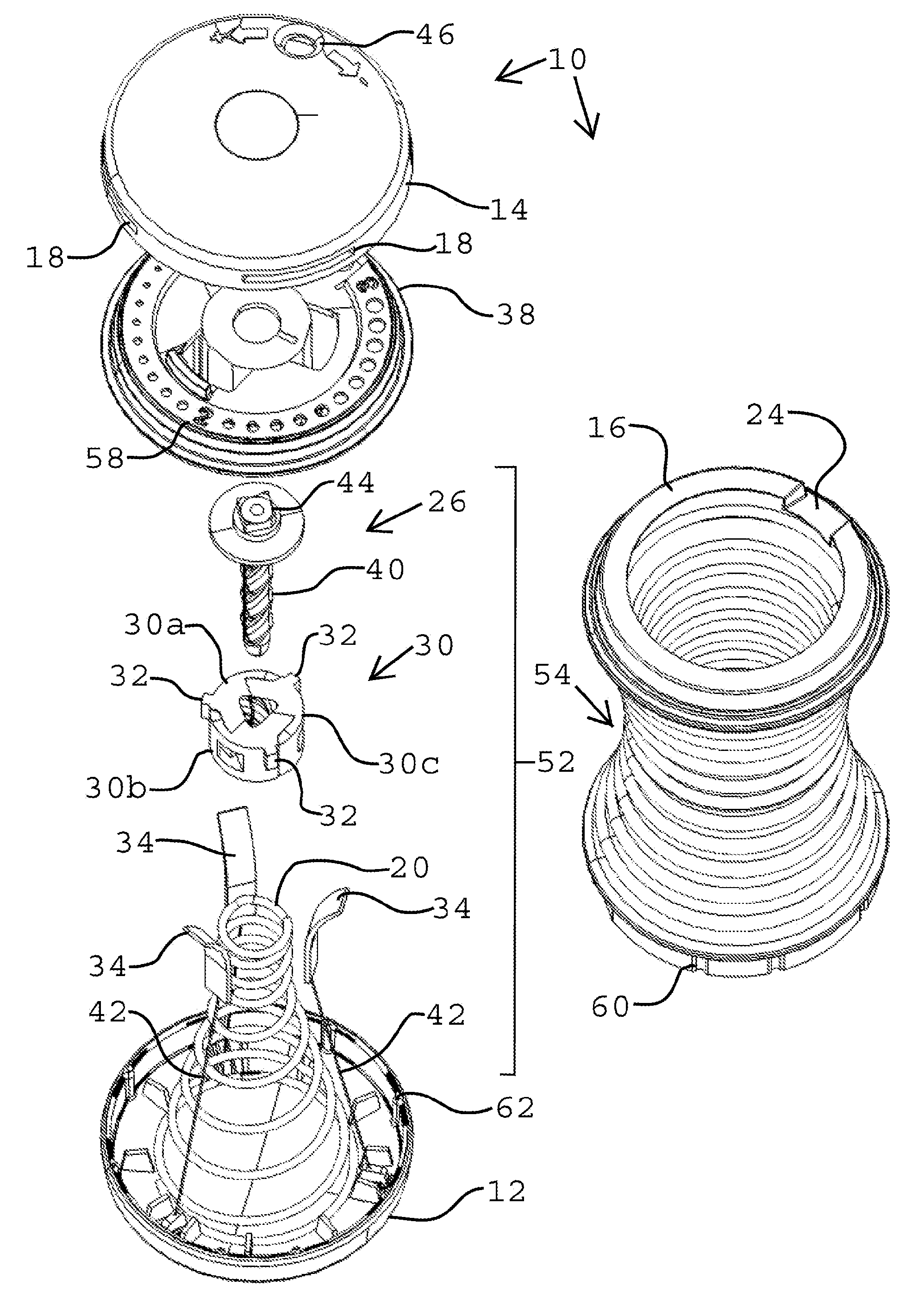 Compressive Resistance Means and Exercise Device