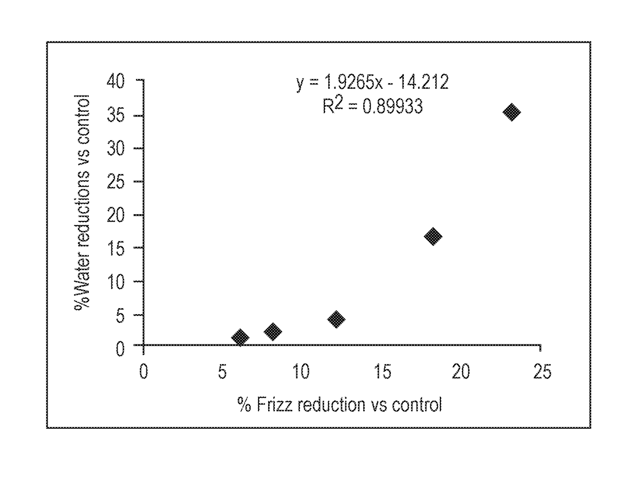 Composition for hair frizz reduction