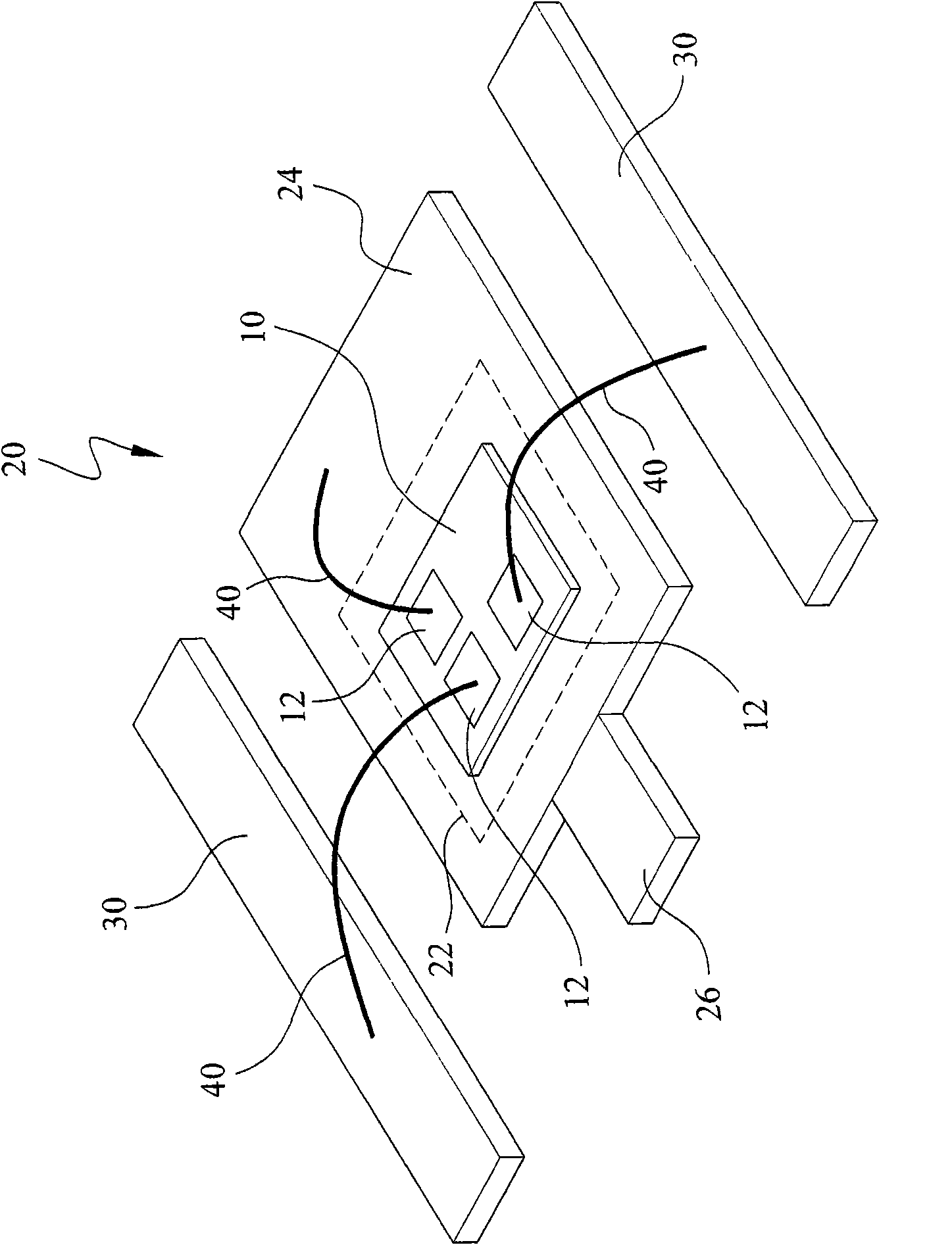 Grain bearing part structure of lead frame for semiconductor capsulation