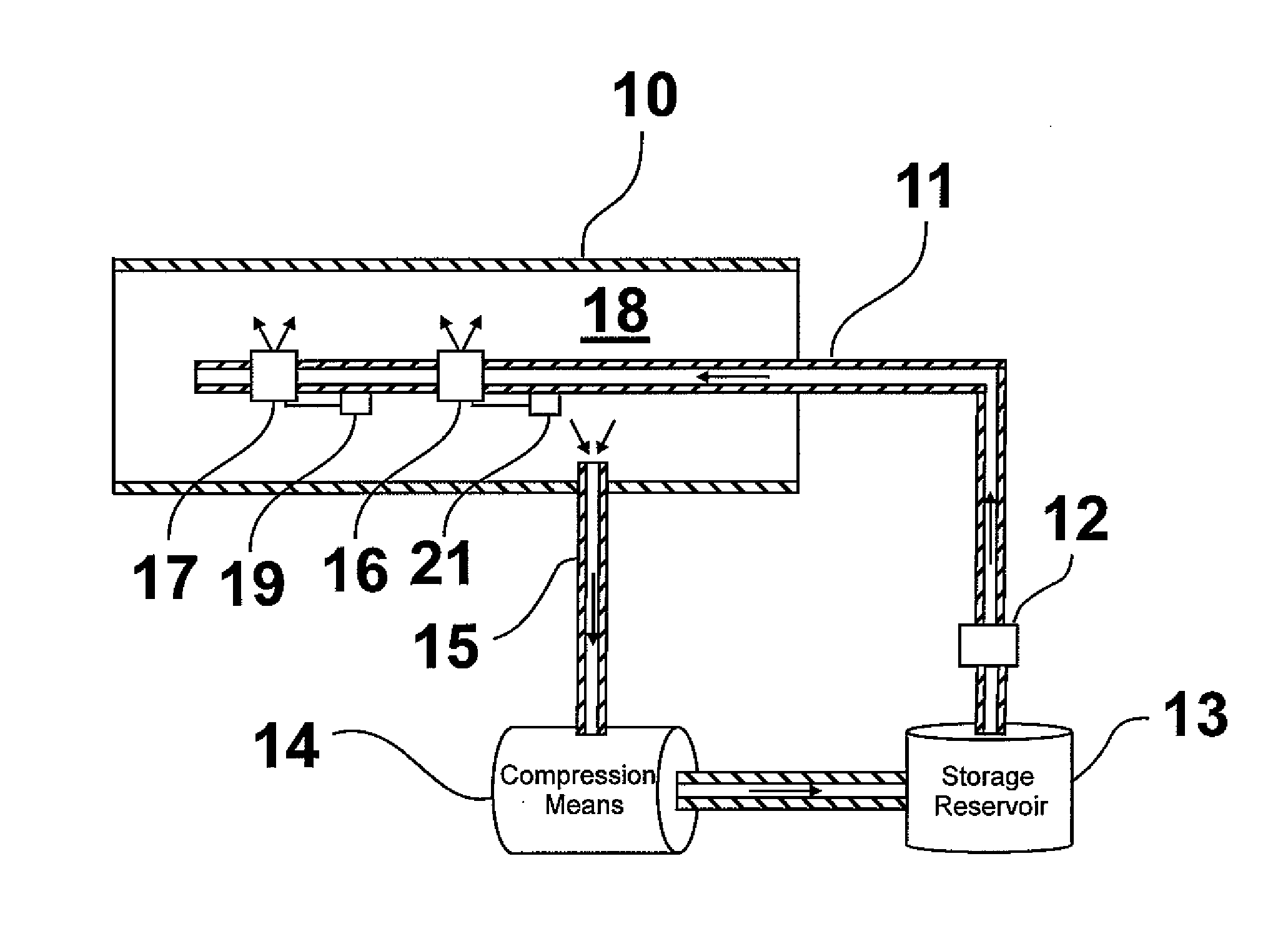 Internal pressure boost system for gas utility pipelines