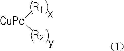 Turquoise blue dye and preparation method and application thereof