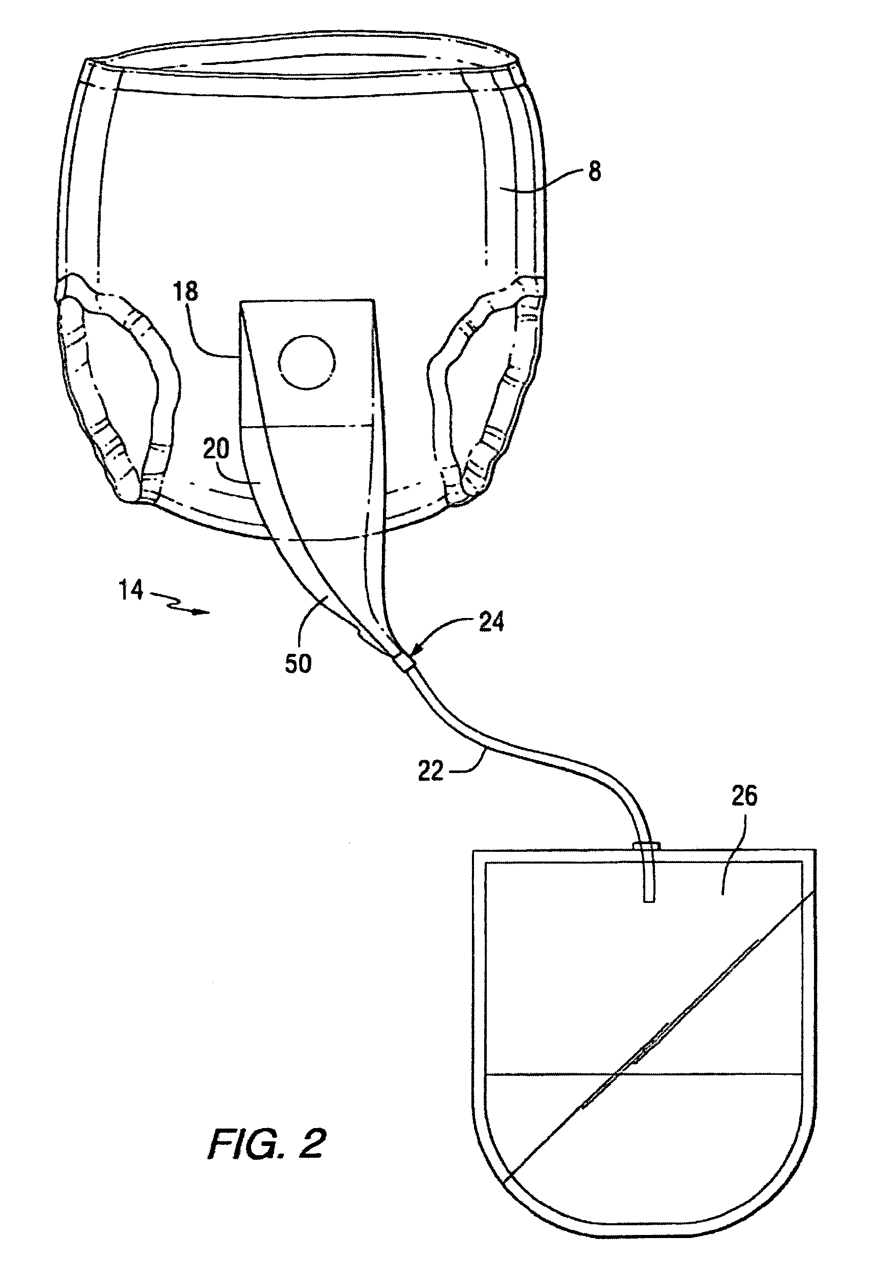 Adult male disposable incontinence system for disposable underwear