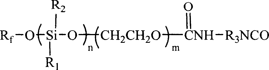 Waterproof, grease proof treating compound of fluorine silicon modified polyurethane, and preparation method