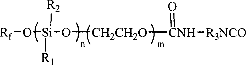 Waterproof, grease proof treating compound of fluorine silicon modified polyurethane, and preparation method