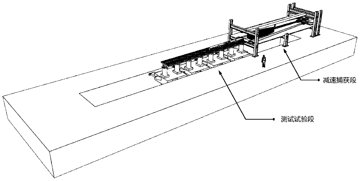 Two-stage lossless train capture device for pneumatic damping reduction network train system