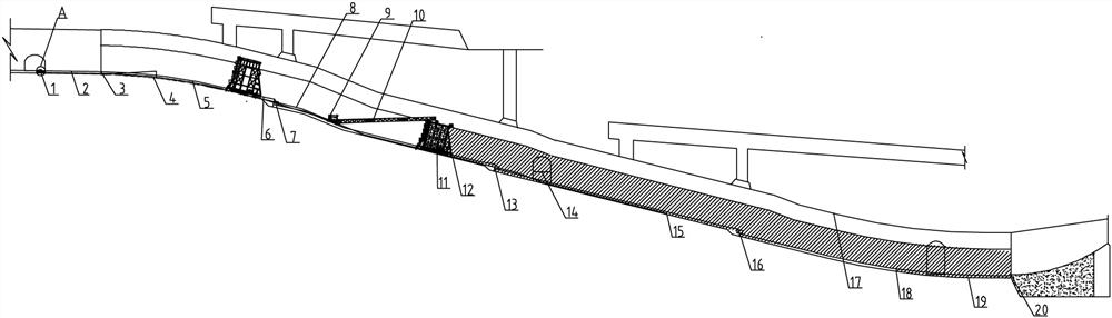 A low-slump concrete automatic transportation system and construction method for large-slope cavern lining