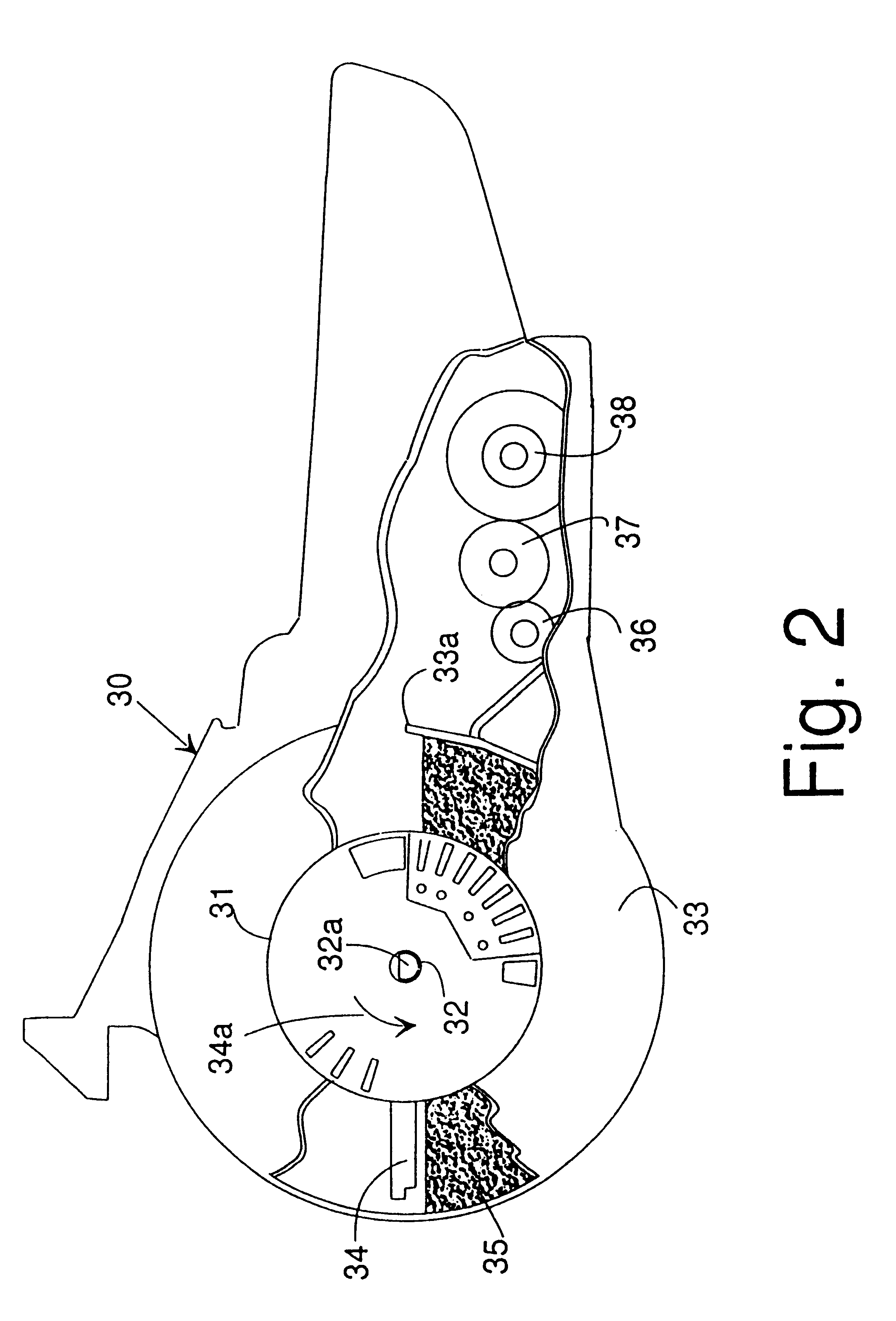 Toner cartridge having encoded wheel