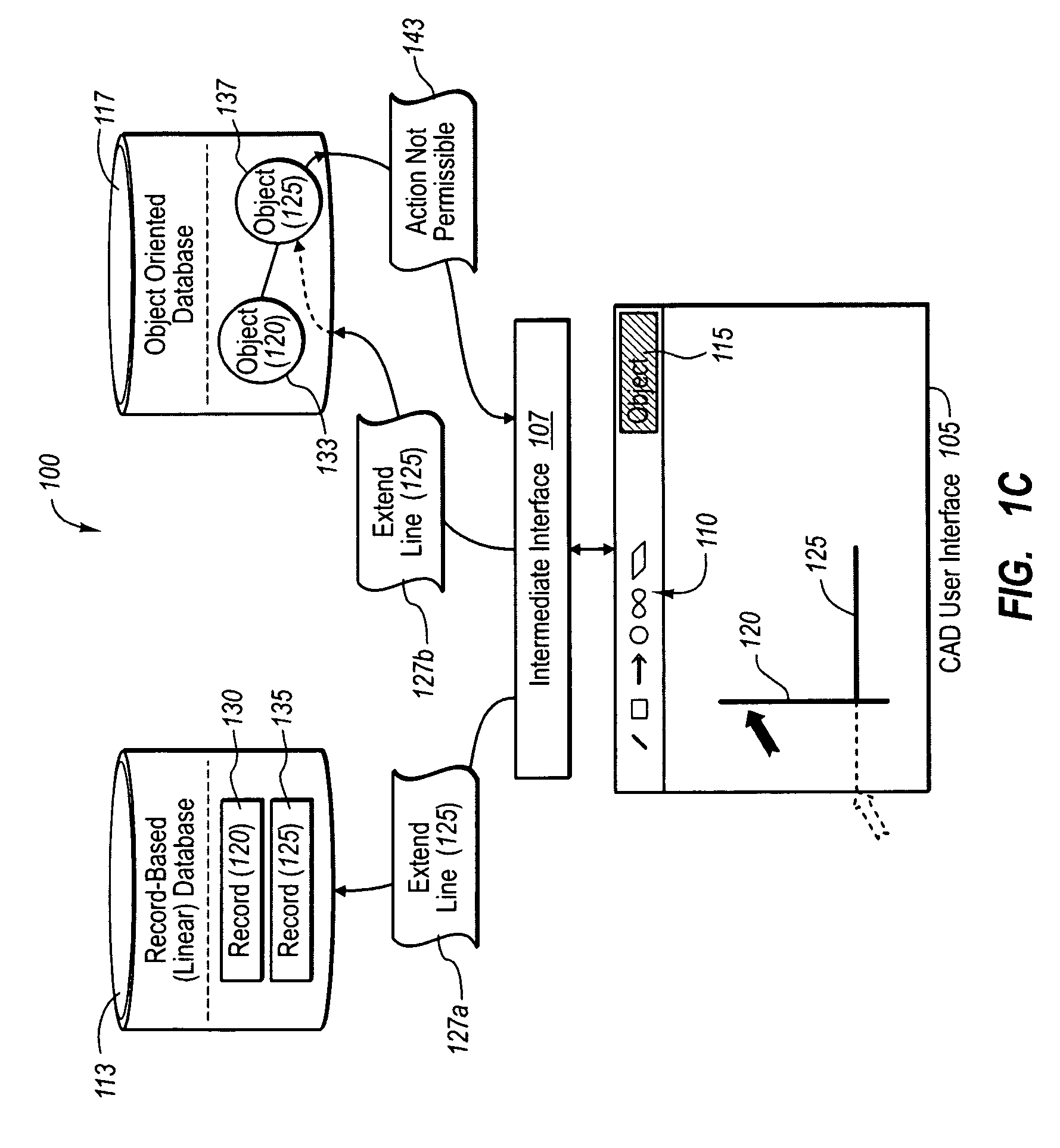 Rendering and modifying CAD design entities in object-oriented applications