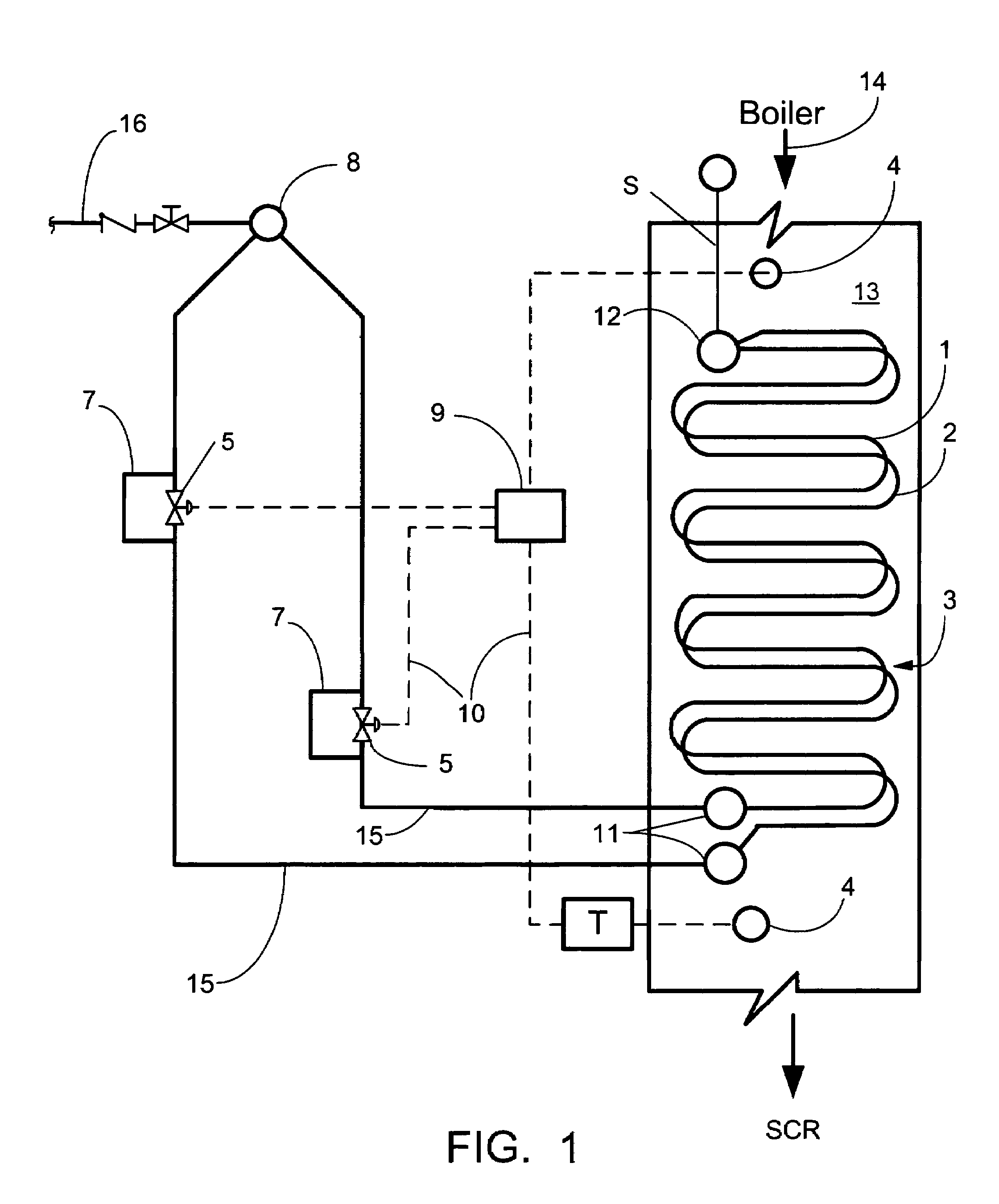 Multiple pass economizer and method for SCR temperature control