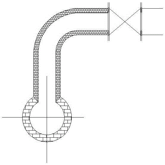 Equipment and method for rapid repair of refractory brick falling off in cross section of blast furnace hot air duct