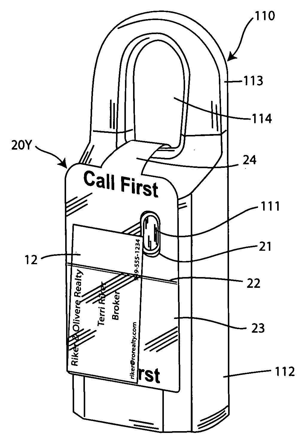 Home showing lockbox tag system