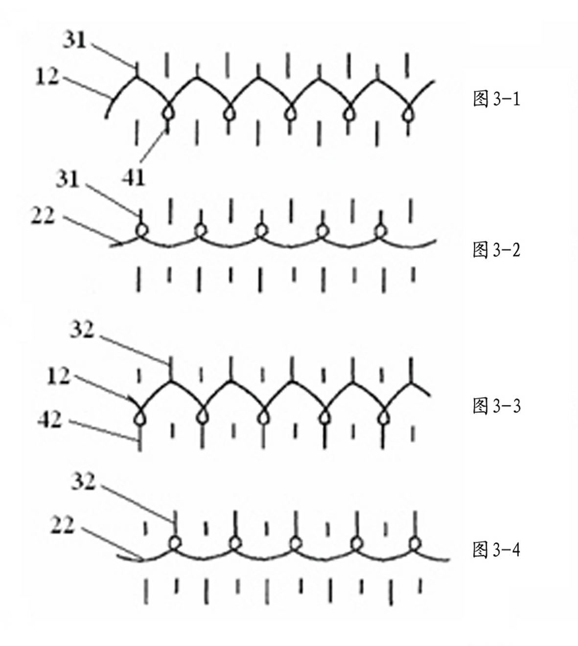 Double-layer knitted fabric with functions of moisture absorption, quick drying and antibiosis