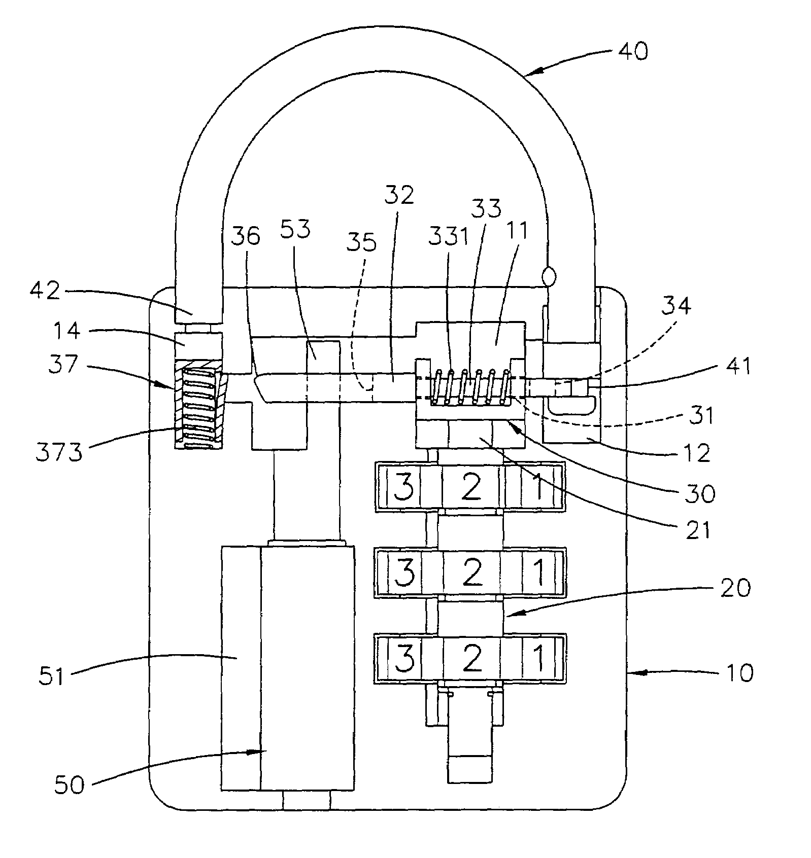 Combination lock and padlock combination