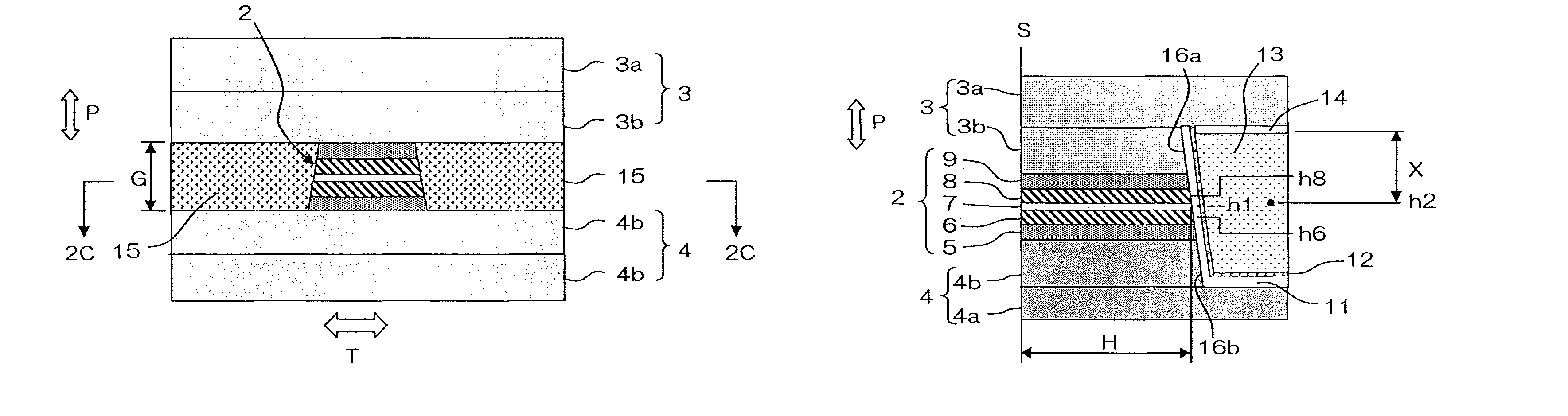 Magnetic field detecting element having thin stack with a plurality of free layers and thick bias magnetic layer