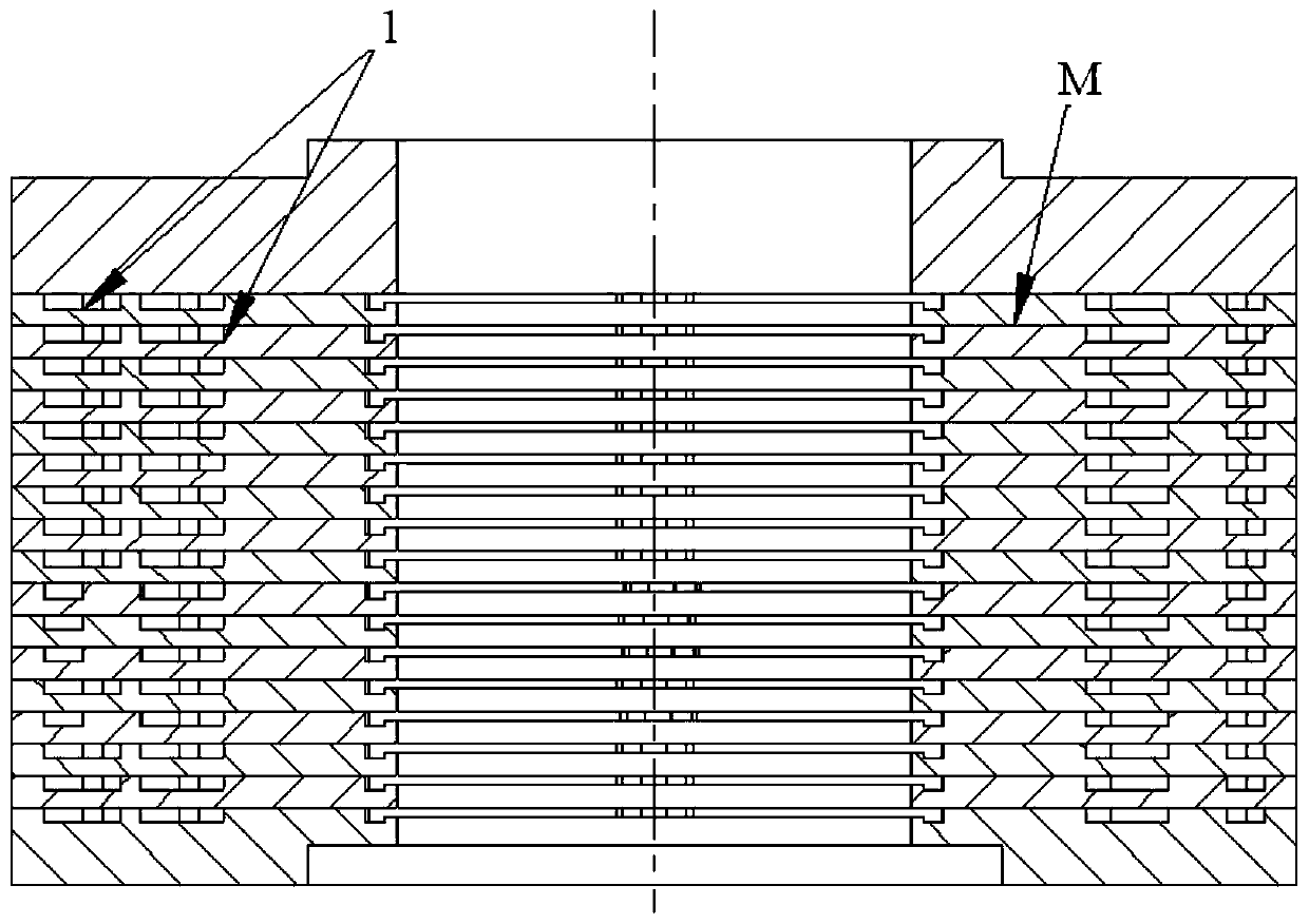 A control valve labyrinth disc assembly structure with guide sleeve