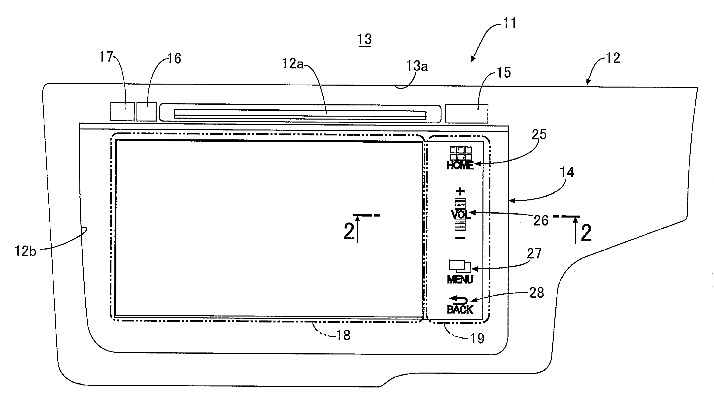 Vehicle-mounted display device