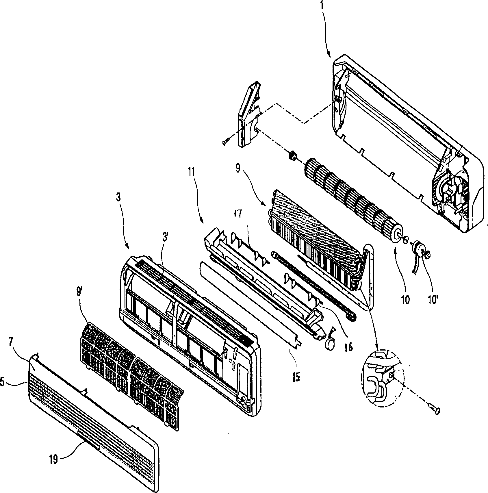 Air guide plate structure of indoor unit of split wall hanging air conditioner