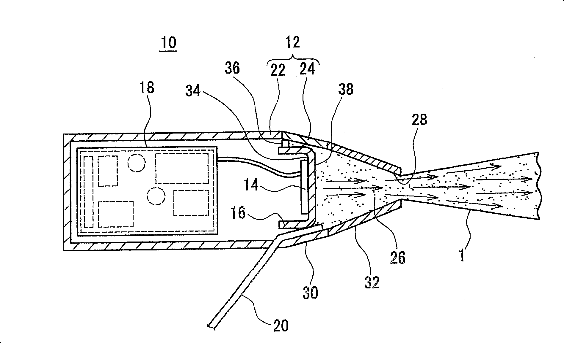 Ultrasonic washing device