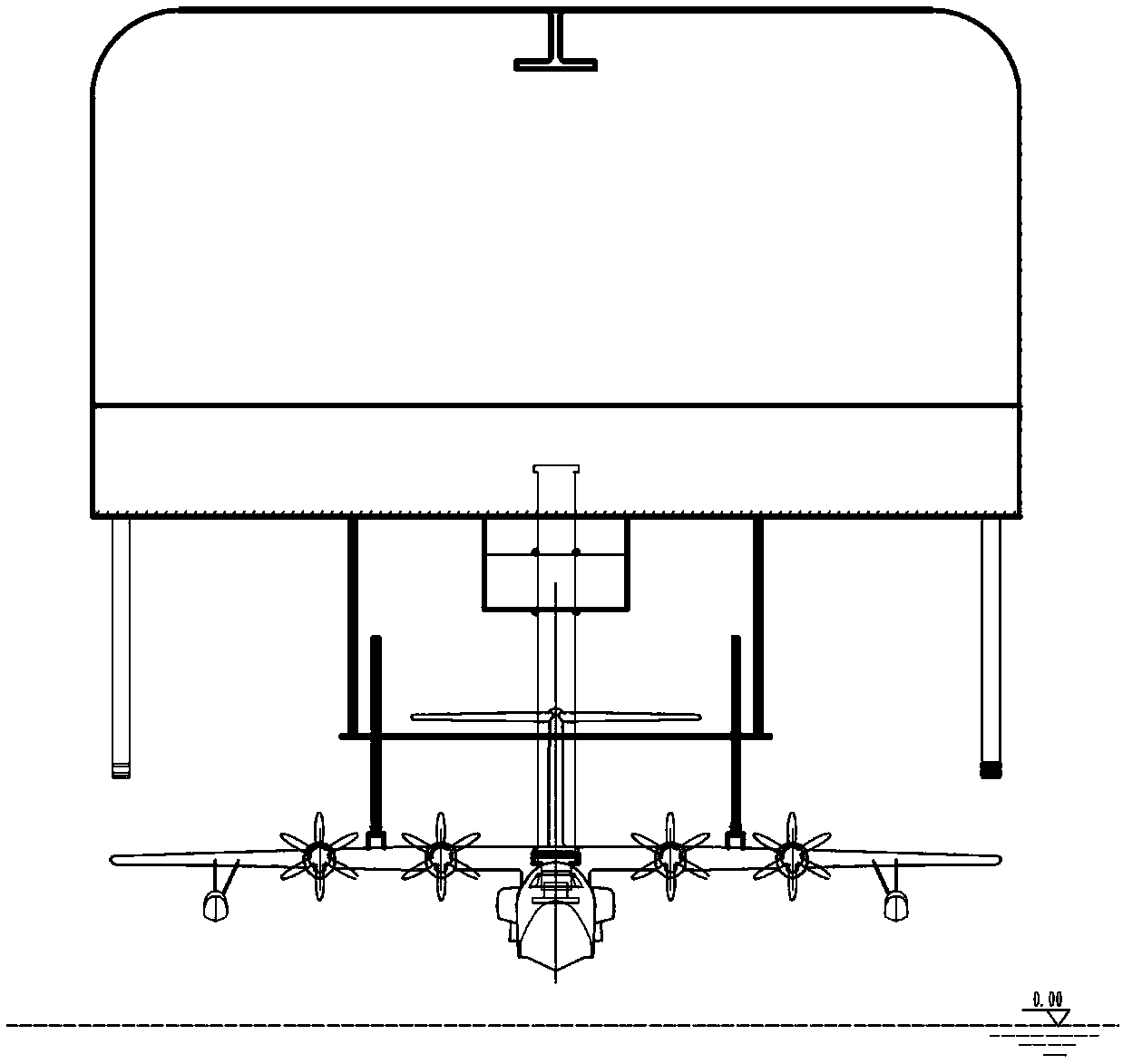 Water surface aircraft wave-collision load water pool test system and method