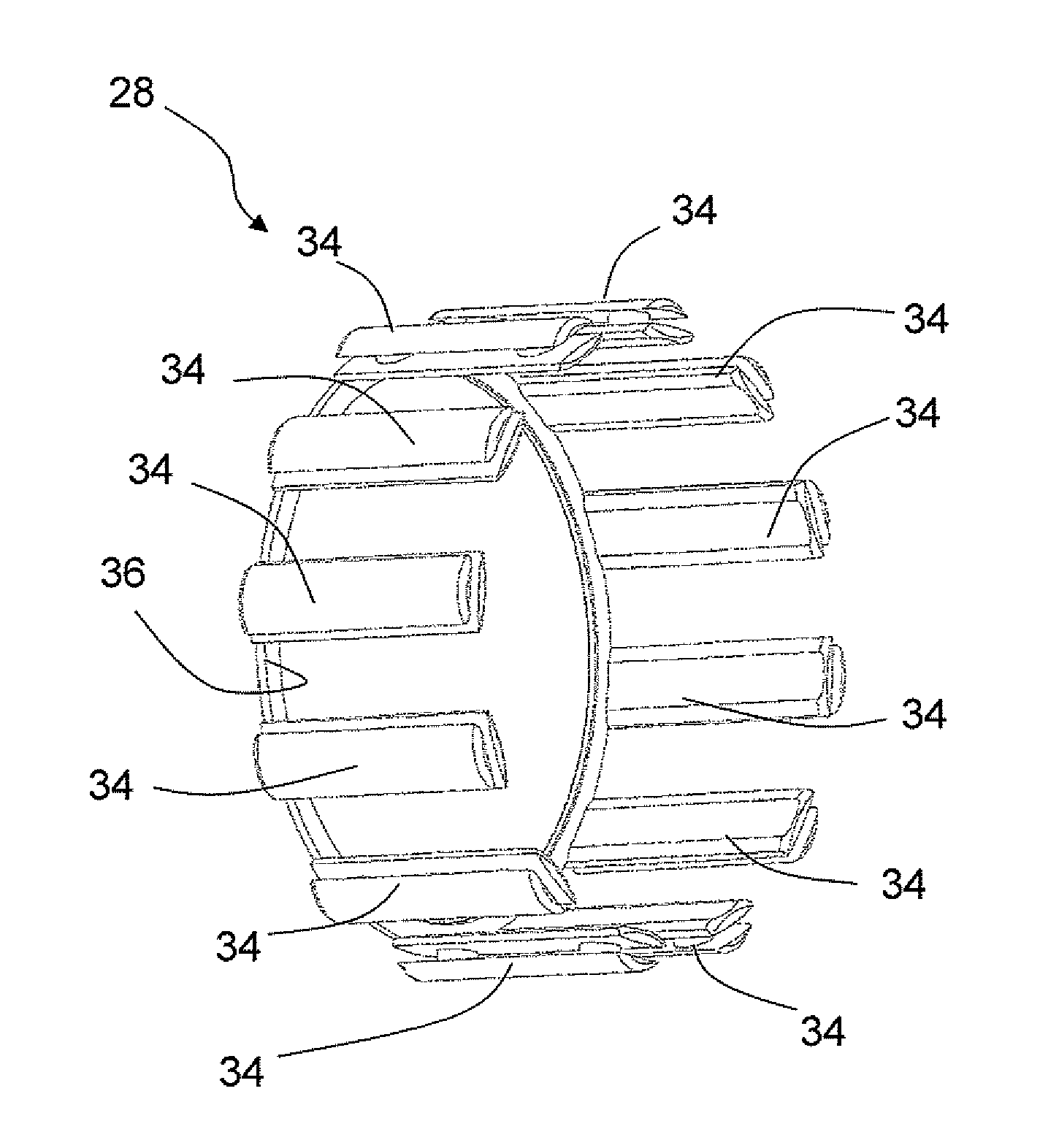 Pressure sensor having a cylindrical pressure measuring cell