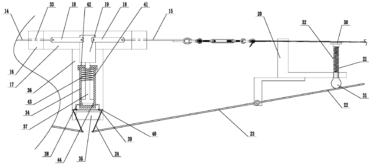 A connection device between adss optical cable and iron tower