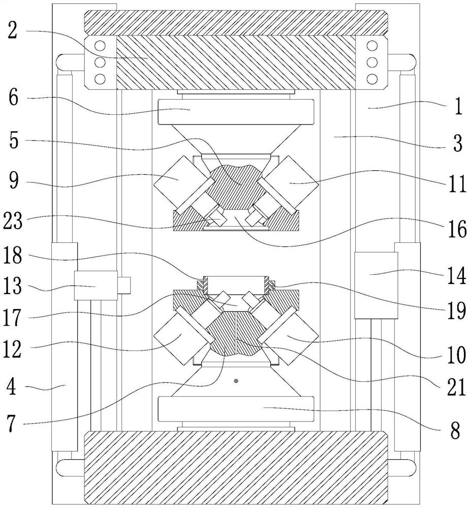 True triaxial real-time scanning CT testing device and method for high-pressure hard rock fracture process