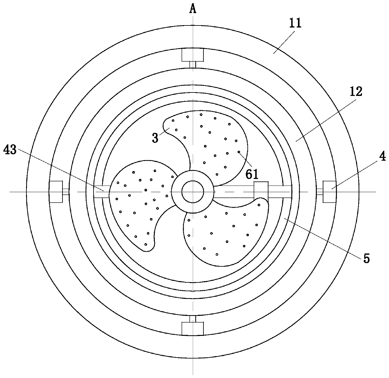 Axial flow fan made of fiberglass-reinforced plastic