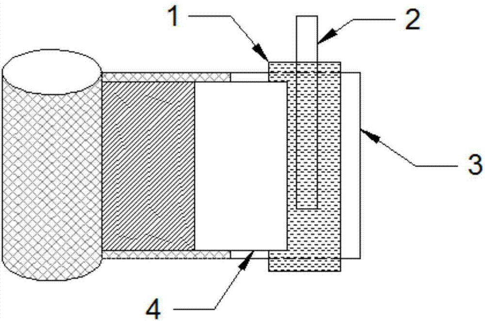 Tab protection adhesive tape pasting structure of lithium ion battery and control process of tab protection adhesive tape pasting structure