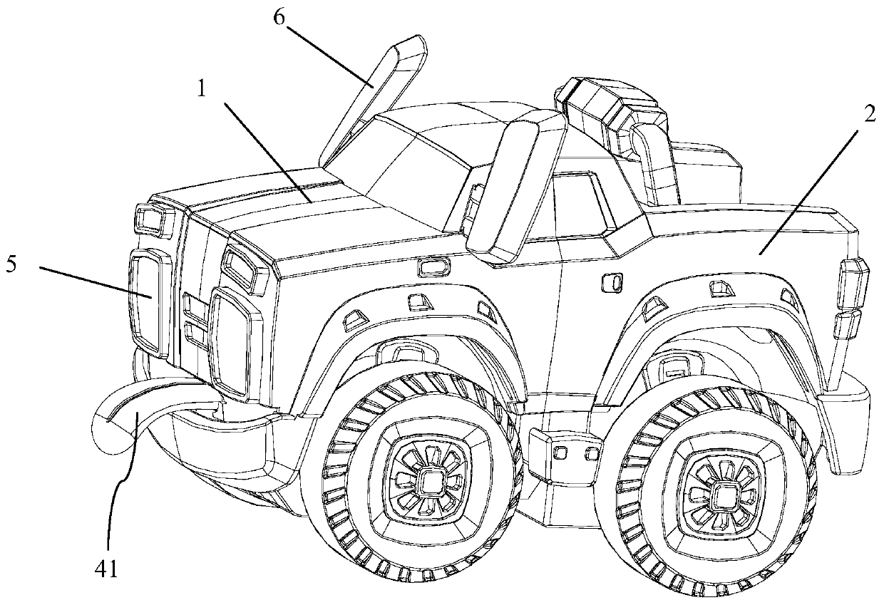 Twisted toy car