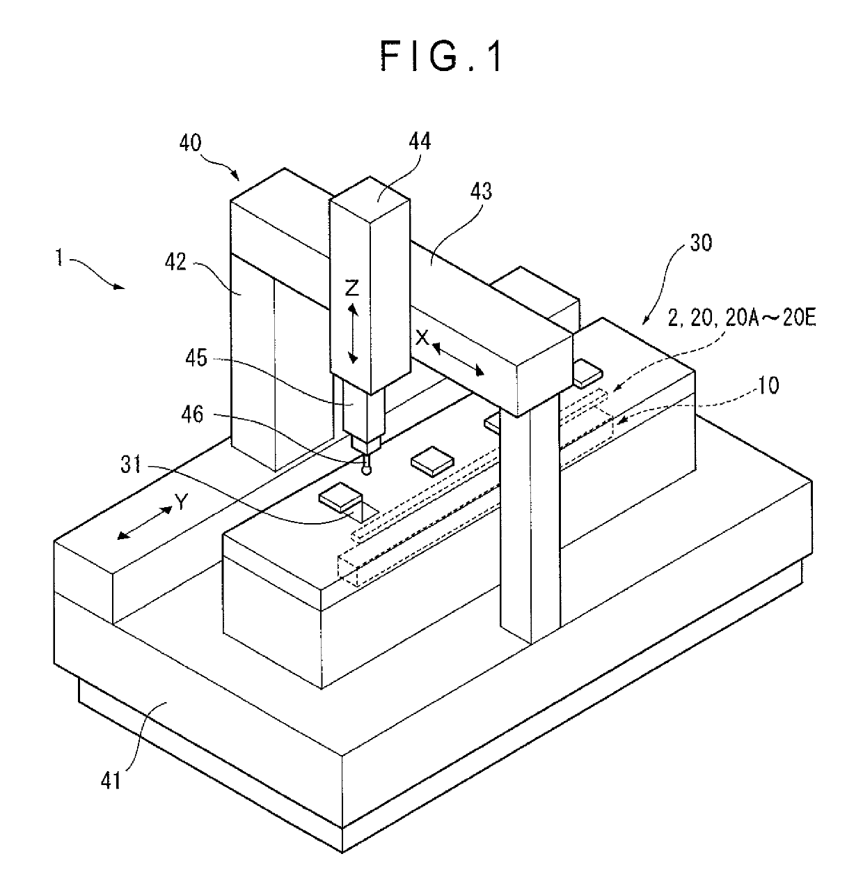 Coefficient-of-thermal-expansion measurement method of dimension reference gauge, measuring device for coefficient of thermal expansion and reference gauge