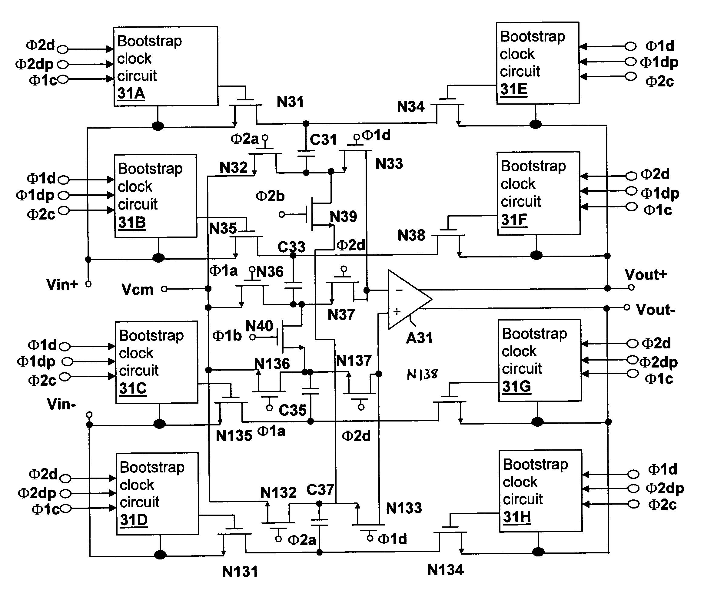 Switched-capacitor sample/hold having reduced amplifier slew-rate and settling time requirements