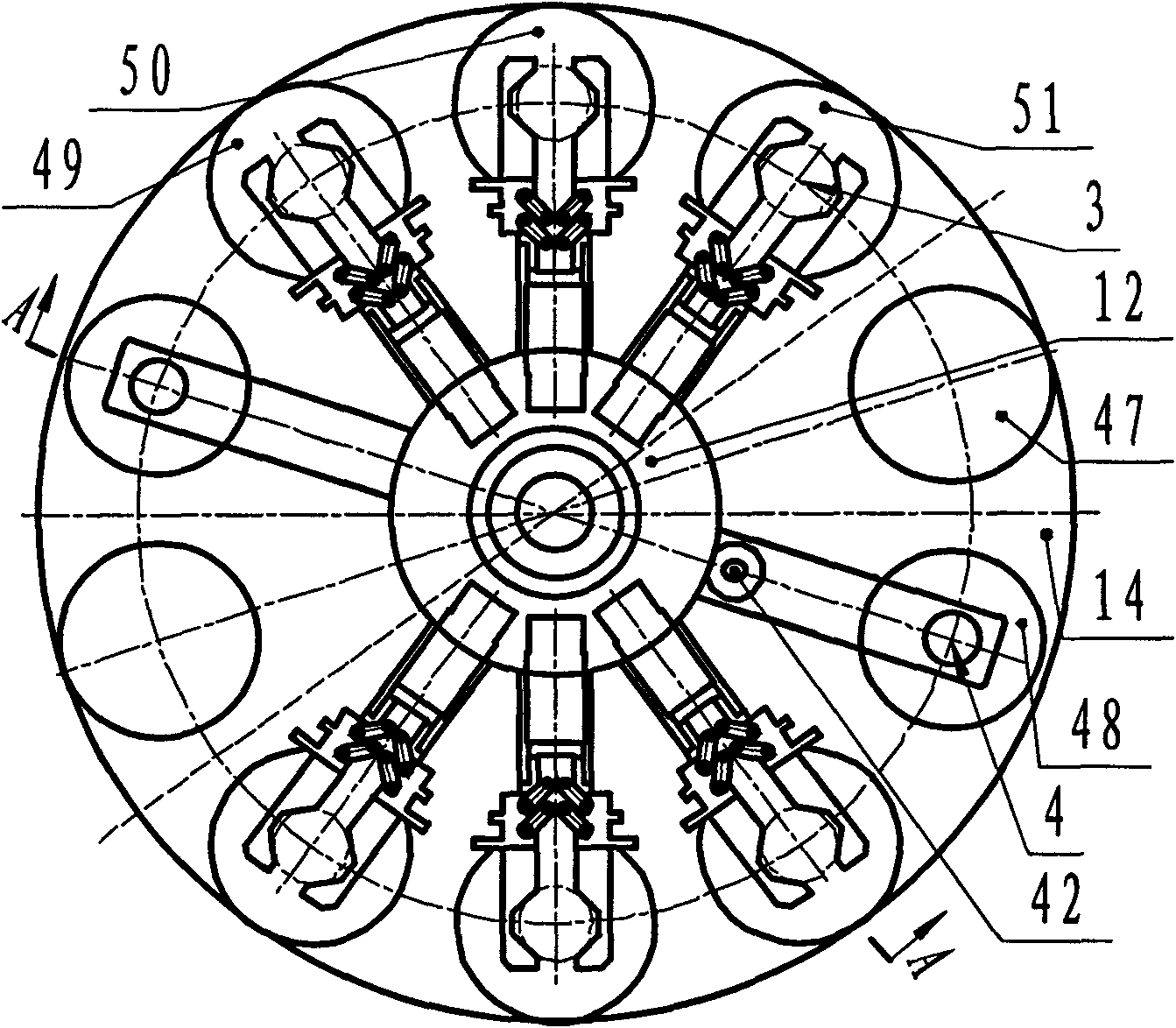 Multistation material transmission manipulator