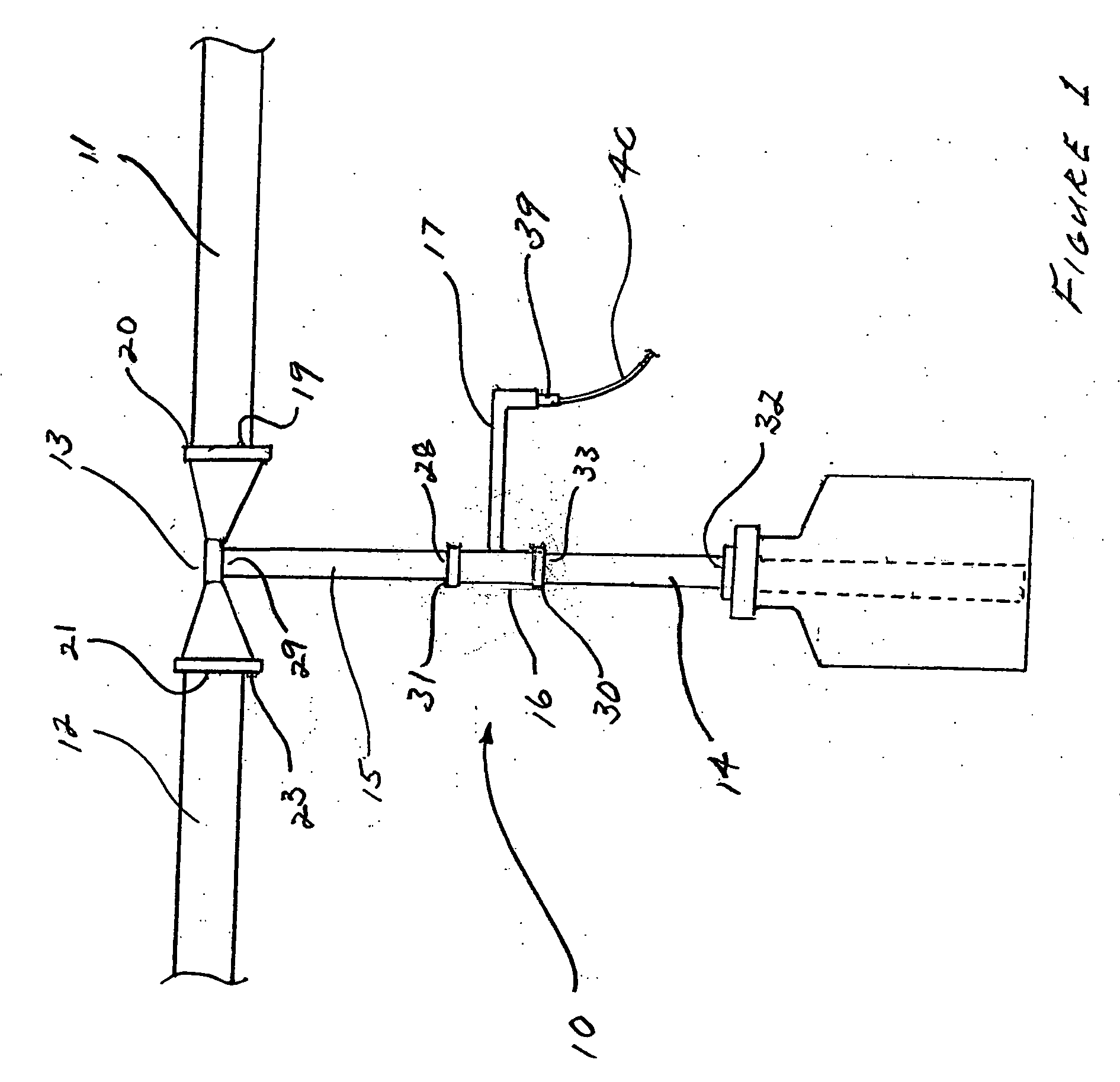 Biological fluid treatment and disposal apparatus and method