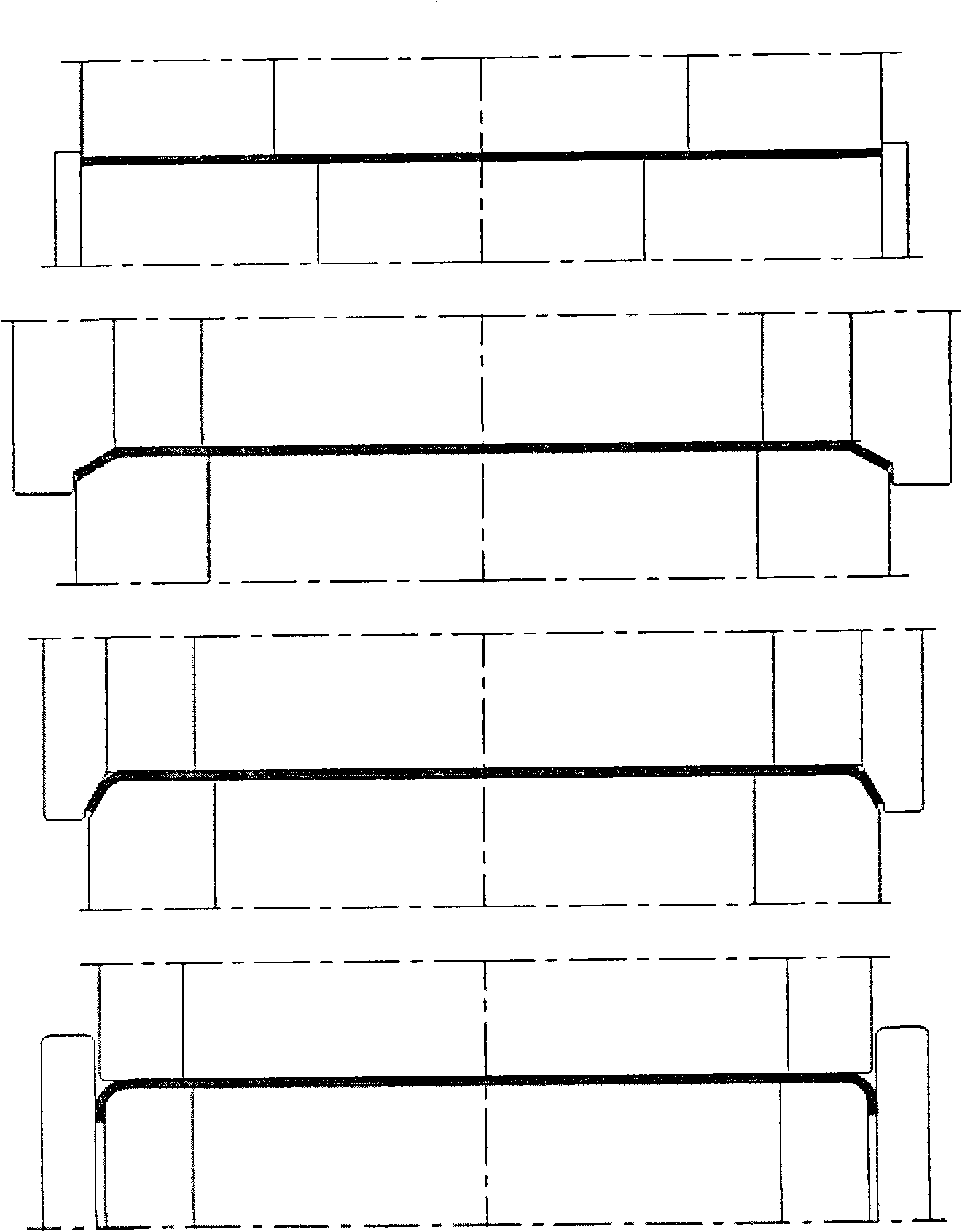 Roll type continuous cold-bending forming fabricating method for U-shaped steel sheet pile