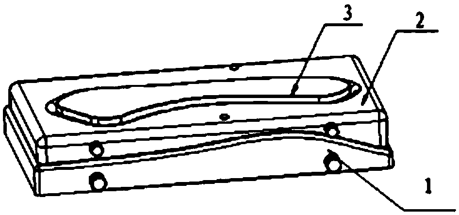 Design method of rubber forming mold of variable cross-section high-curvature differential flow adjusting cover part