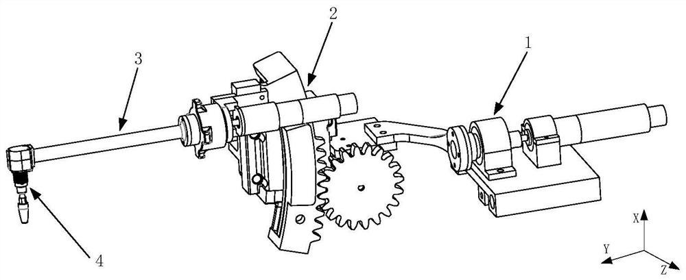 Spatial two-degree-of-freedom flexible tail end dental implant implanter