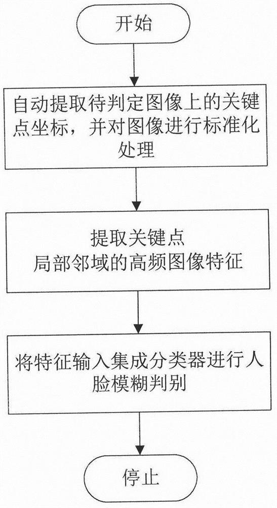 Fuzzy Face Discrimination Method Based on High Frequency Analysis of Local Neighborhood of Key Points