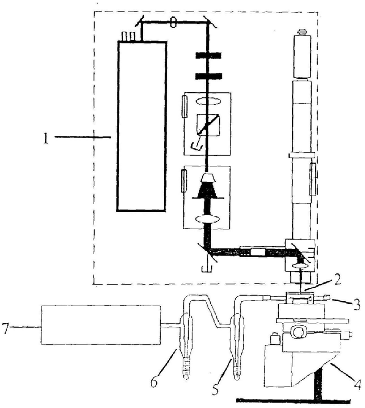 A method and device for separating uranium particles