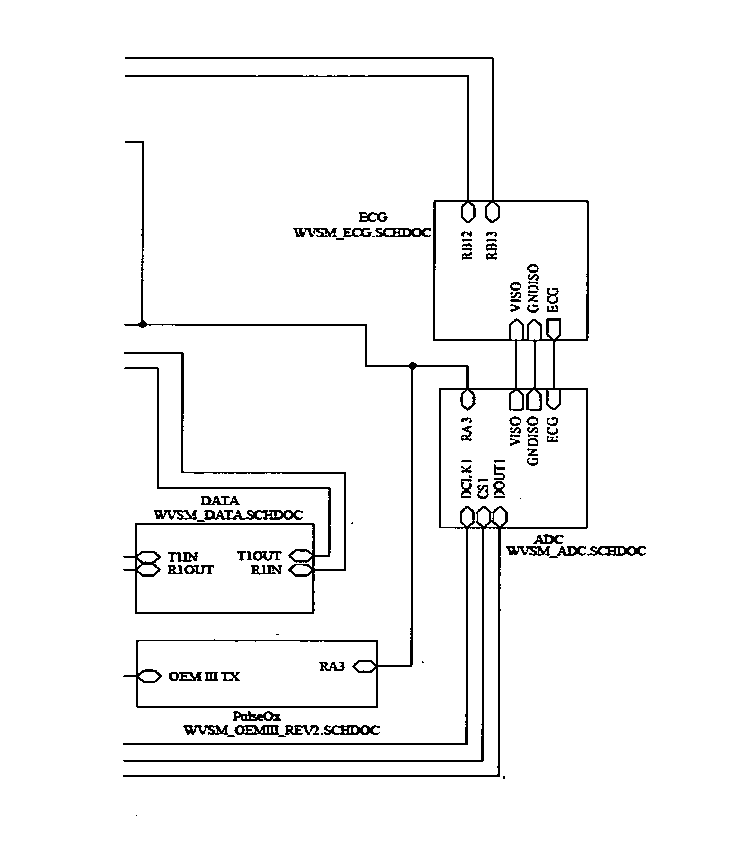 Device and system for wireless monitoring of the vital signs of patients