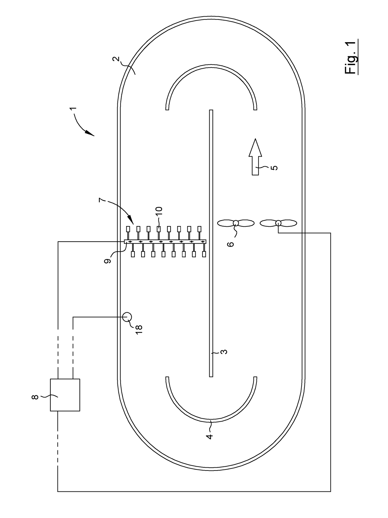 Plant for treatment of liquid as well as method for controlling such a plant