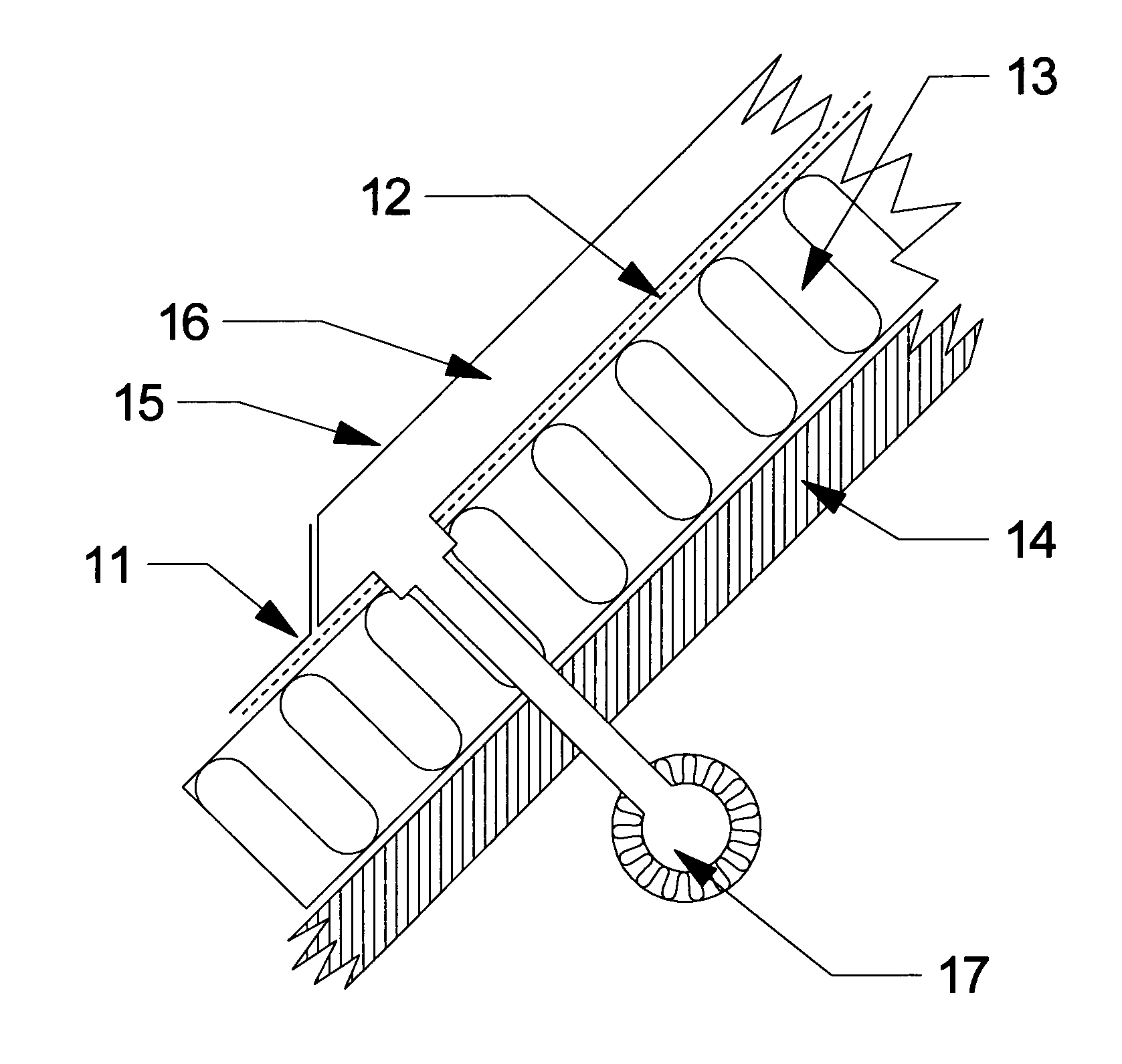 Panel for collecting solar energy from a bituminous surface covering on a building heated by solar radiation