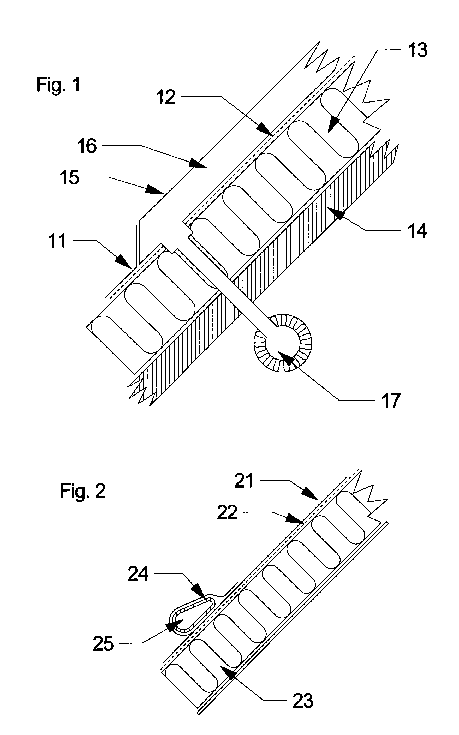 Panel for collecting solar energy from a bituminous surface covering on a building heated by solar radiation