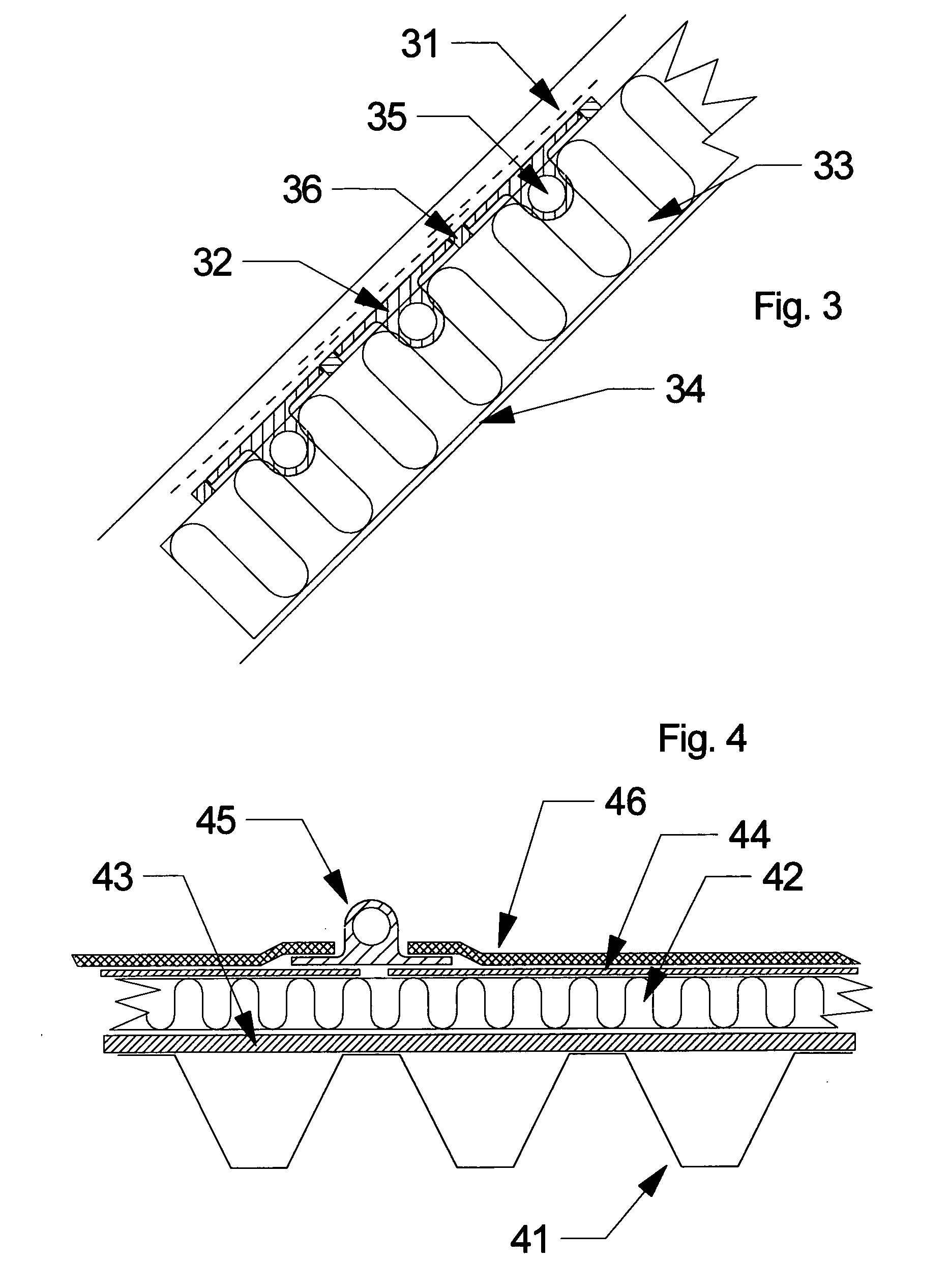 Panel for collecting solar energy from a bituminous surface covering on a building heated by solar radiation