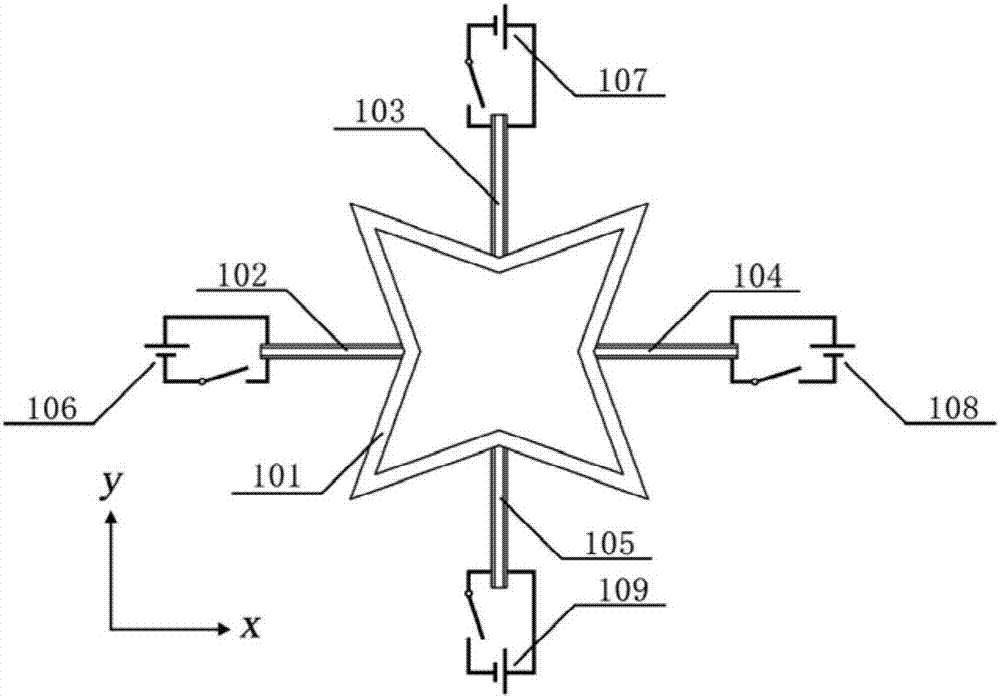 Starlike negative Poisson's ratio structure based on dielectric electroactive polymers