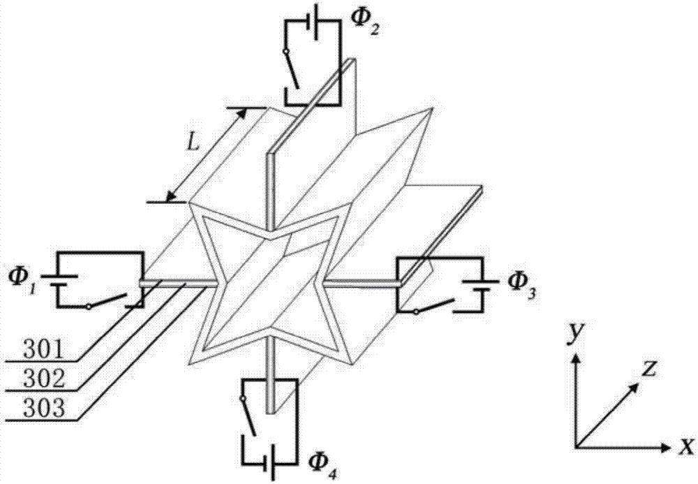 Starlike negative Poisson's ratio structure based on dielectric electroactive polymers