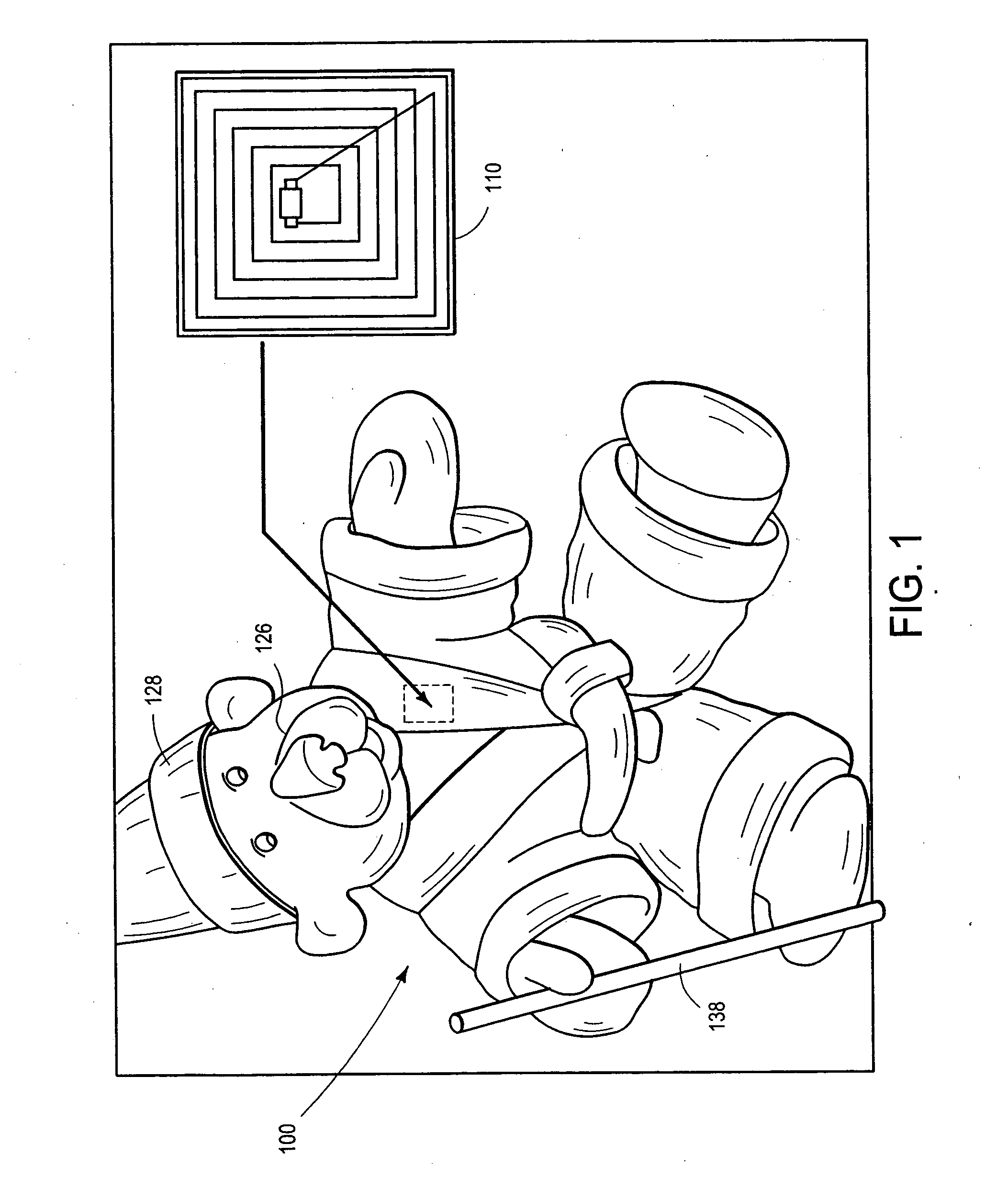 Children's toy with wireless tag/transponder