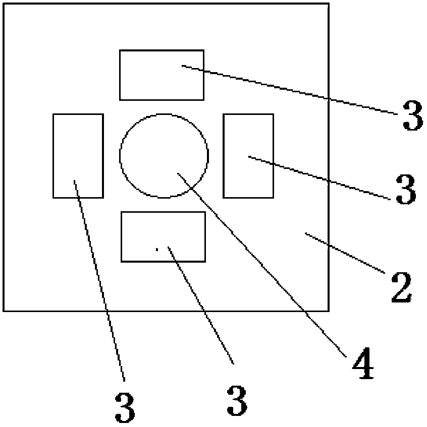 Two-dimensional hot-film wind speed and direction sensor and preparation method thereof