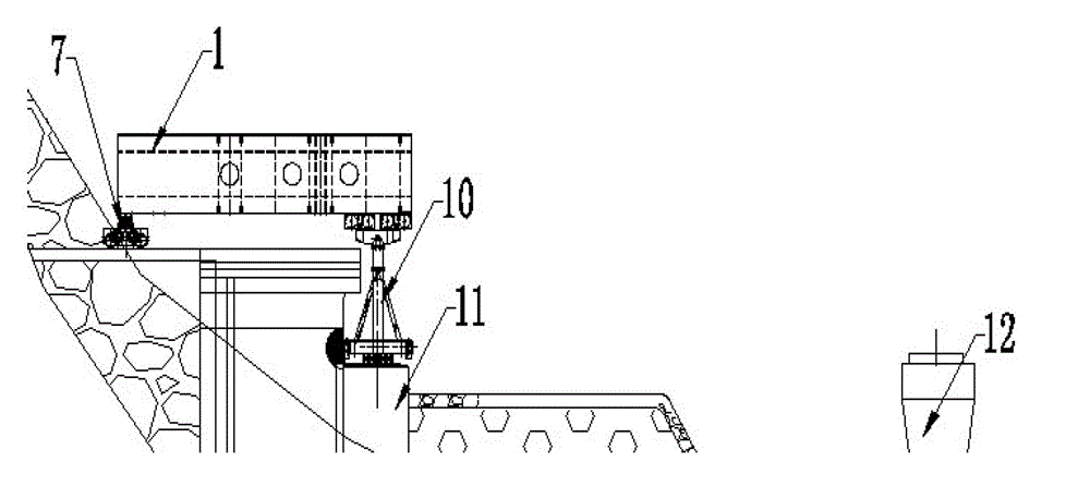 Assembly method of bridge-building machine at exit of tunnel connected with bridge