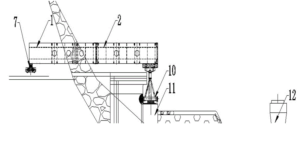 Assembly method of bridge-building machine at exit of tunnel connected with bridge